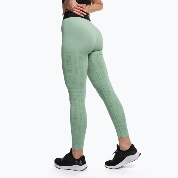 Women's training leggings Gymshark Vision green/black 3