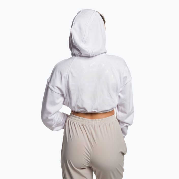 Women's training sweatshirt Gymshark KK Twins Zip Up Crop white 3