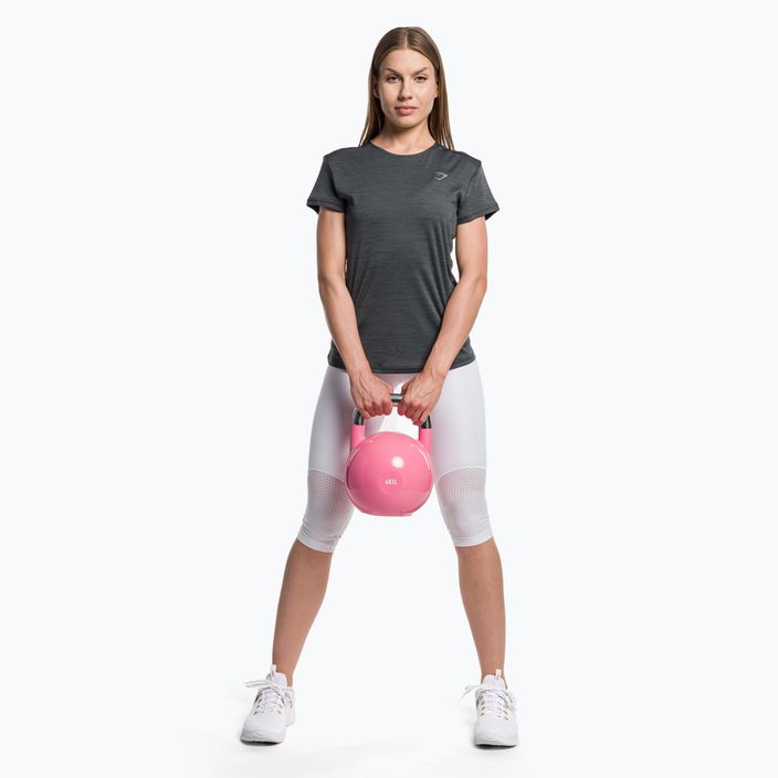 Women's Gymshark Running Top SS dark/grey training t-shirt 2