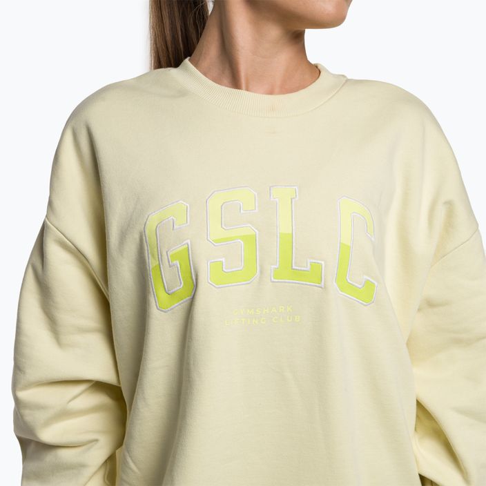 Women's training sweatshirt Gymshark Gfx Gslc Oversized yellow/white 4