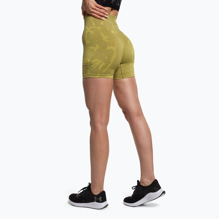 Women's training shorts Gymshark Adapt Camo Savanna Seamless green 3