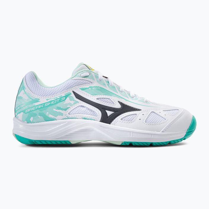 Women's tennis shoes Mizuno Break Shot 3 AC white and green 61GA212623 2