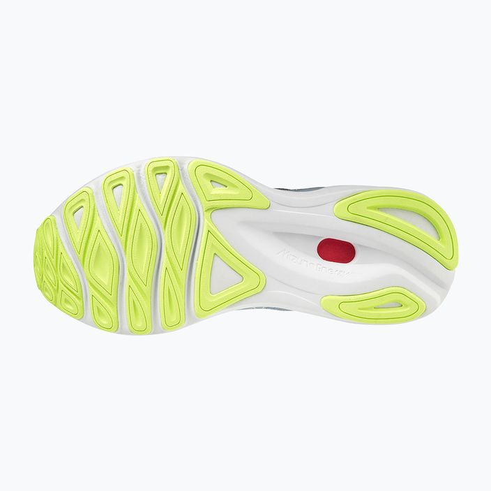 Women's running shoes Mizuno Skyrise 3 white/ white/ neo lime 4