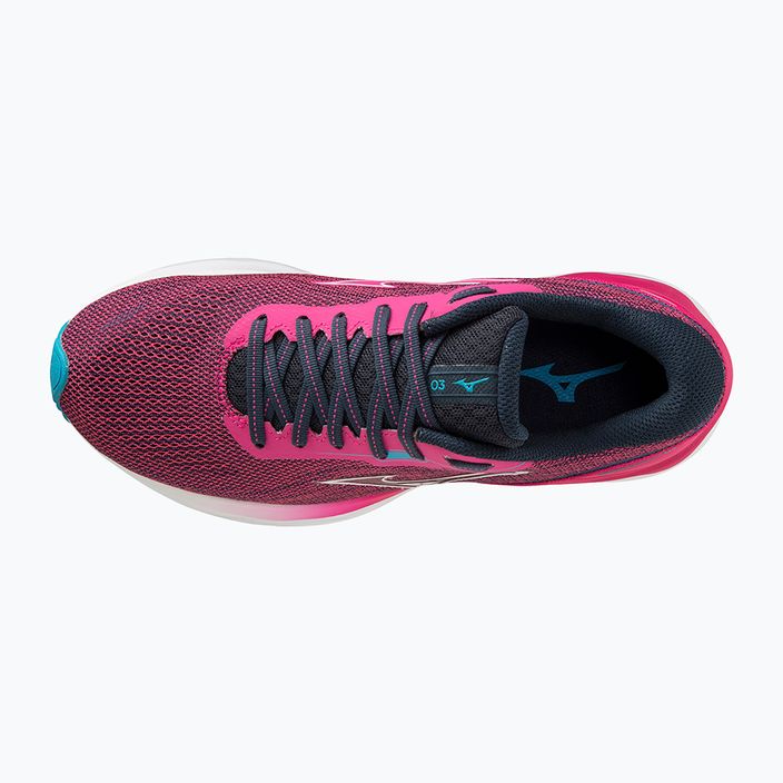 Women's running shoes Mizuno Skyrise 3 pink peacock/white/algiers blue 12