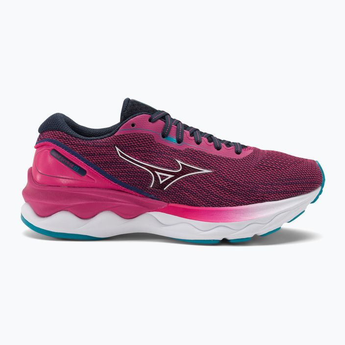 Women's running shoes Mizuno Skyrise 3 pink peacock/white/algiers blue 2