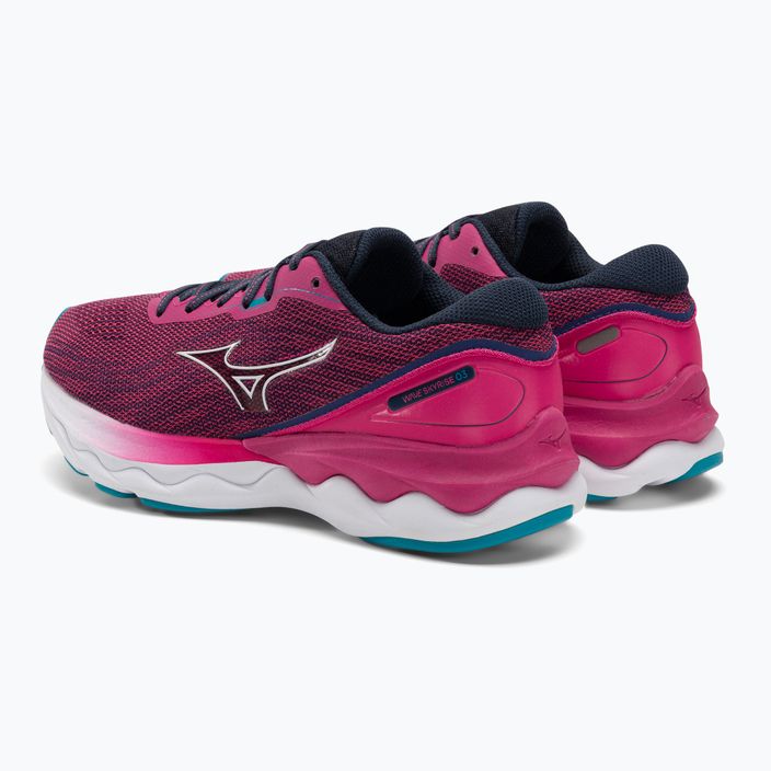 Women's running shoes Mizuno Skyrise 3 pink peacock/white/algiers blue 3