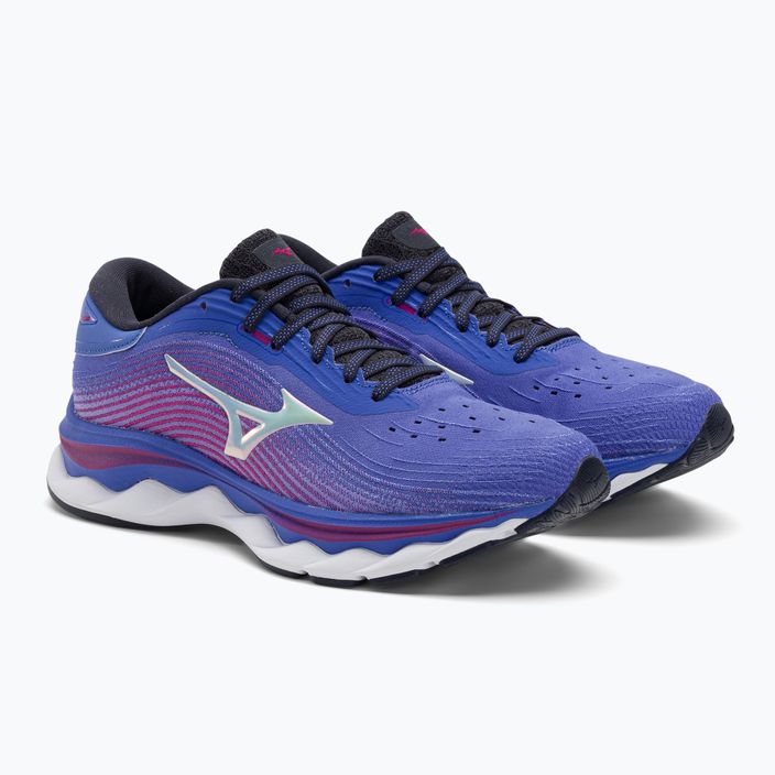 Women's running shoes Mizuno Wave Sky 5 amparo blue/white/festival fuchsia 4