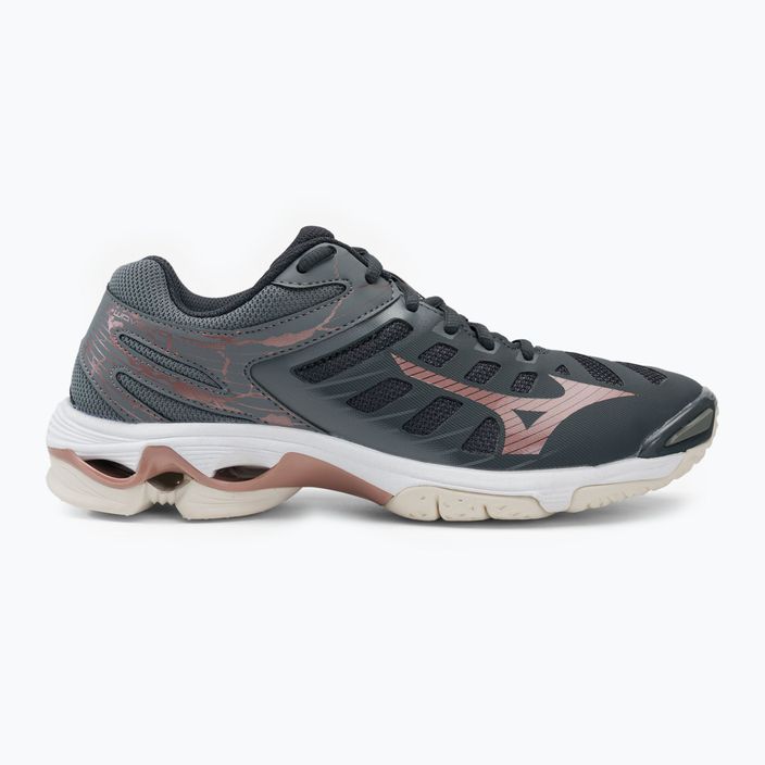 Women's volleyball shoes Mizuno Wave Voltage Ebony/Rose/Quiet Shade V1GC216035 2