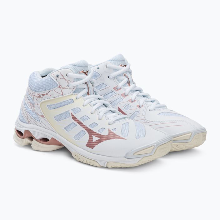 Women's volleyball shoes Mizuno Wave Voltage Mid white V1GC216536 4