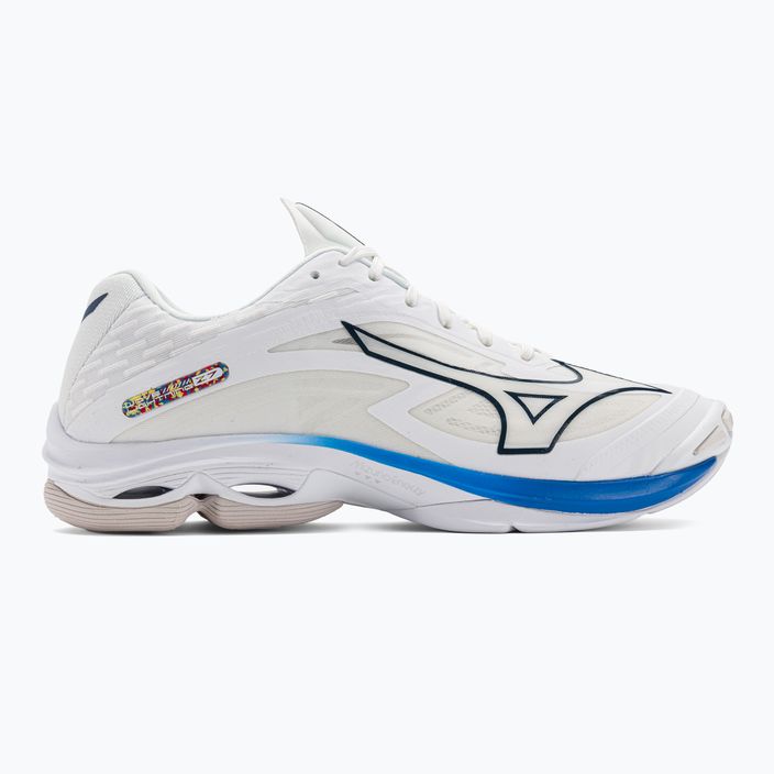 Men's volleyball shoes Mizuno Wave Lightning Z7 undyed white/moonlit ocean/peace blue 2