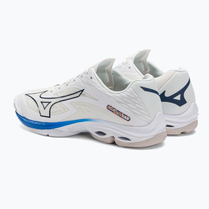 Men's volleyball shoes Mizuno Wave Lightning Z7 undyed white/moonlit ocean/peace blue 4