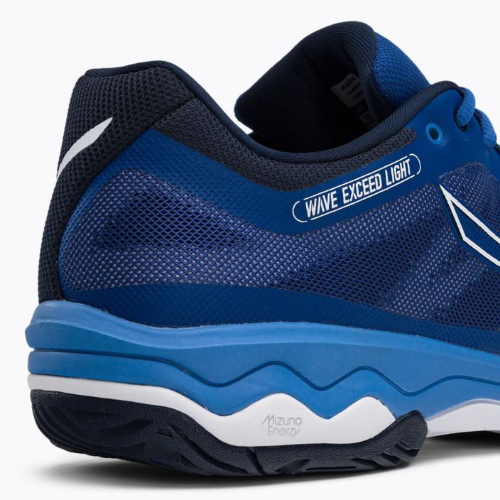 Men's tennis shoes Mizuno Wave Exceed Light AC navy blue 61GA221826 8