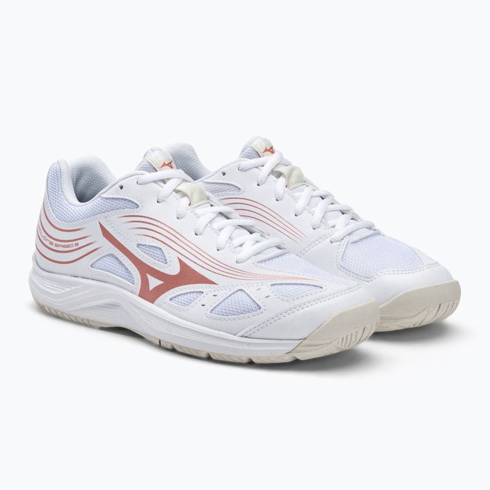 Women's volleyball shoes Mizuno Cyclone Speed 3 white/pink V1GC2180K36_36.0/3.5 4