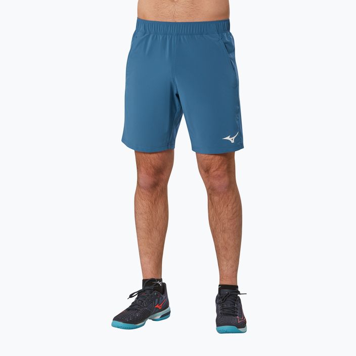 Men's Mizuno 8 In Flex running shorts blue 62GB260117 3