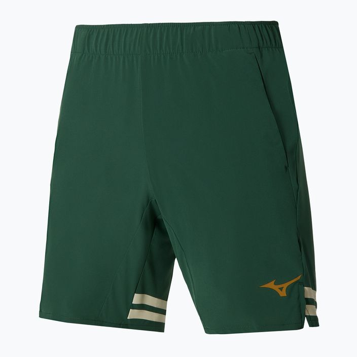 Men's Mizuno Retro green running shorts 62GBA00237