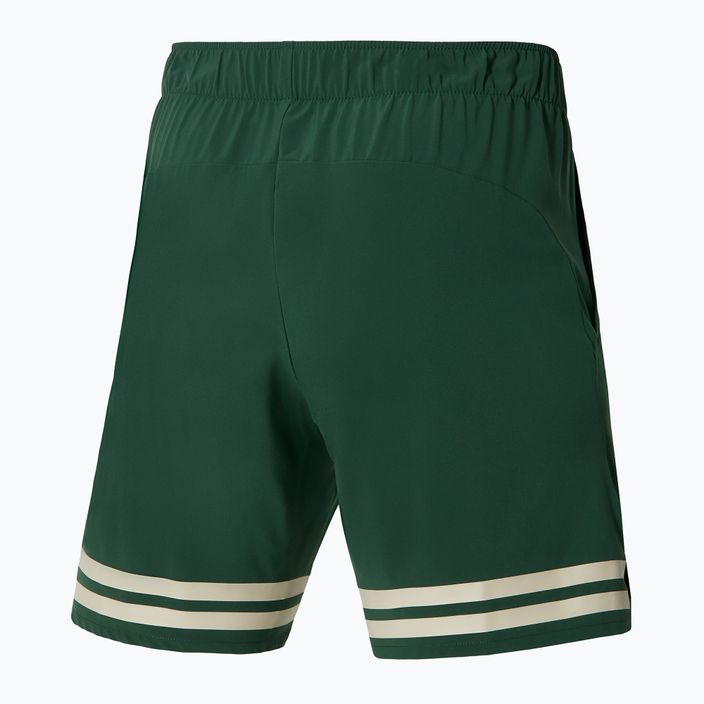Men's Mizuno Retro green running shorts 62GBA00237 2