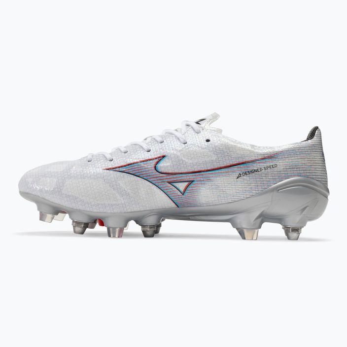 Men's football boots Mizuno Alpha JP Mix white/ignition red/ 801 c 10