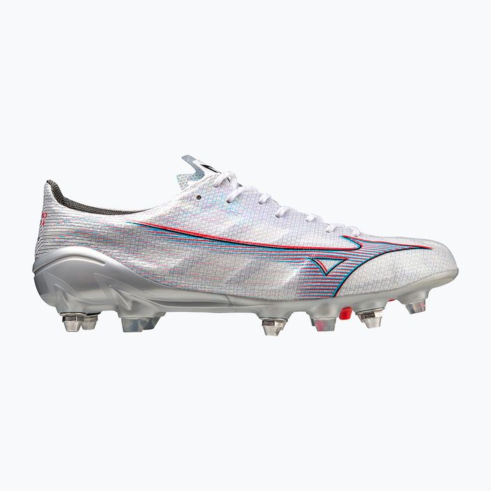Men's football boots Mizuno Alpha JP Mix white/ignition red/ 801 c 13