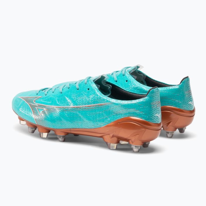 Men's football boots Mizuno Alpha JP Mix blue curacao/snow white/redbsatin 3