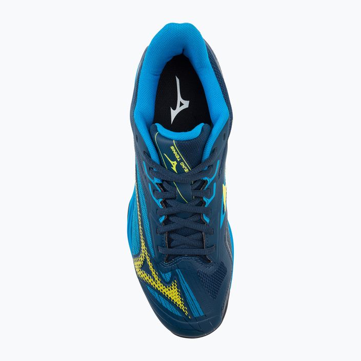 Men's tennis shoes Mizuno Wave Exceed Light 2 AC dress blues / bolt2 neon / clolsonne 6