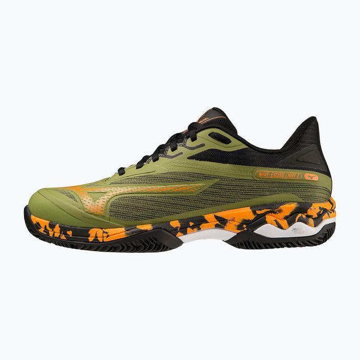 Men's padel shoes Mizuno Wave Exceed Light 2 Padel calliste green / vibrant orange / black 12