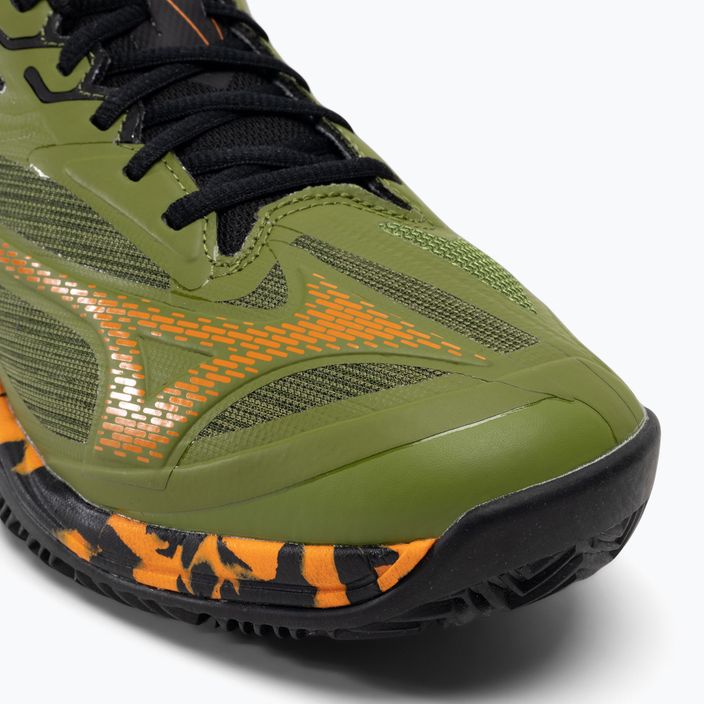 Men's padel shoes Mizuno Wave Exceed Light 2 Padel calliste green / vibrant orange / black 7