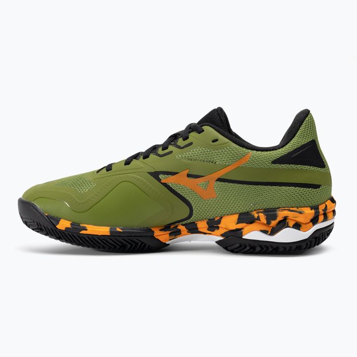 Men's padel shoes Mizuno Wave Exceed Light 2 Padel calliste green / vibrant orange / black 10