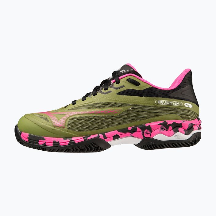 Women's padel shoes Mizuno Wave Exceed Light 2 Padel calliste green / pink glo / black 8