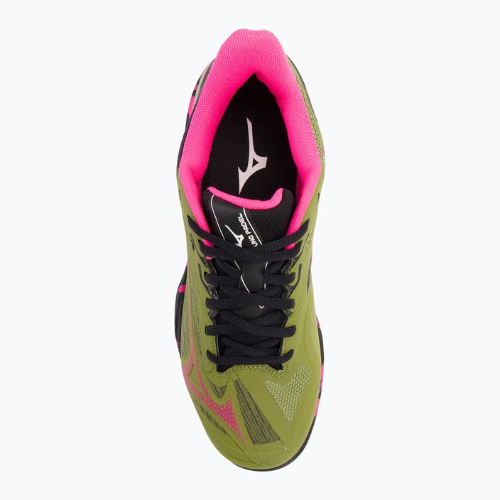 Women's padel shoes Mizuno Wave Exceed Light 2 Padel calliste green / pink glo / black 6