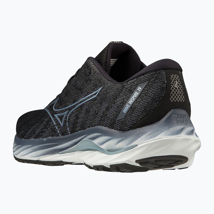 Men's running shoes Mizuno Wave Inspire 19 2E black/glacial ridge/illusionblue 9