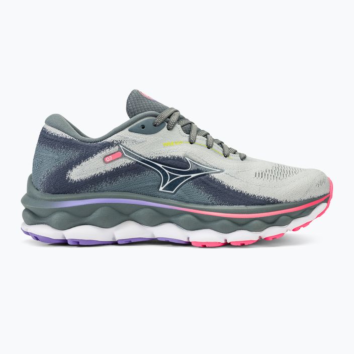 Women's running shoes Mizuno Wave Sky 7 pblue/white/high vs pink 2