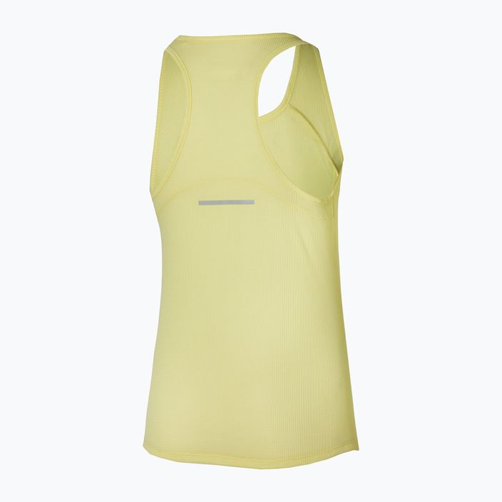 Women's running tank top Mizuno DryAeroFlow Tank pale lime yellow 2