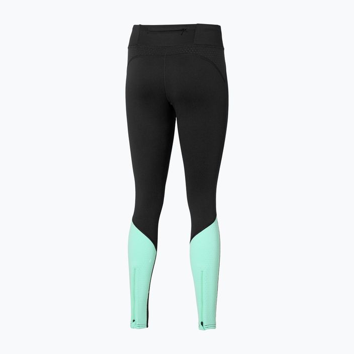 Women's running leggings Mizuno Warmalite black/beveled glass 2