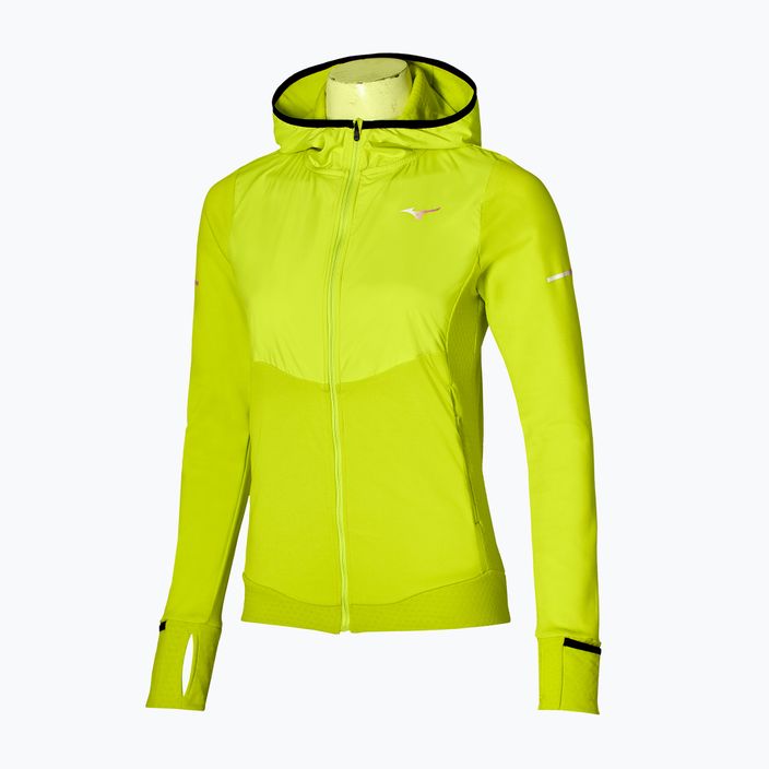 Women's running jacket Mizuno Warmalite Hybrid FZ evening primrose