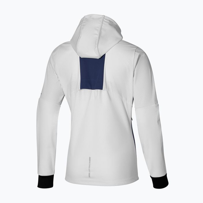 Women's running jacket Mizuno Thermal Charge BT snow white/nightshadow blue 2