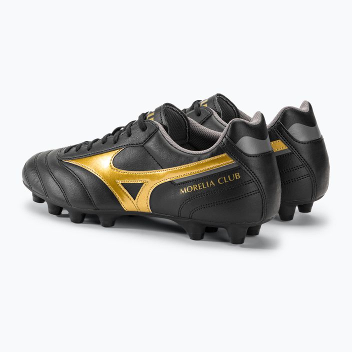 Mizuno Morelia II Club MD men's football boots black/gold/dark shadow 4