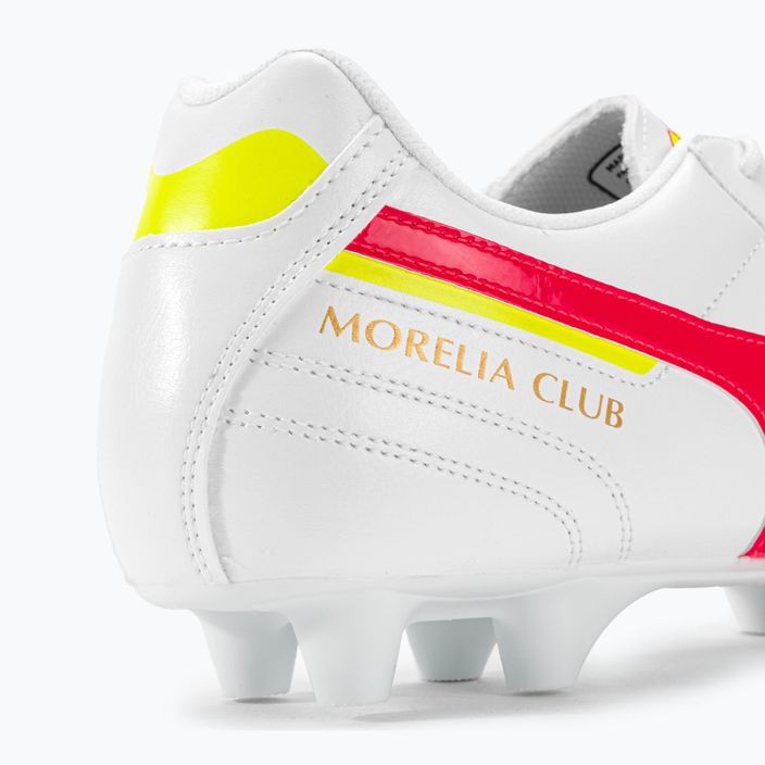 Mizuno Morelia II Club MD men's football boots white/flery coral2/bolt2 10