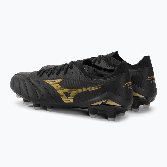 Mizuno Morelia Neo IV Beta Elite MD men's football boots black/gold/black 4
