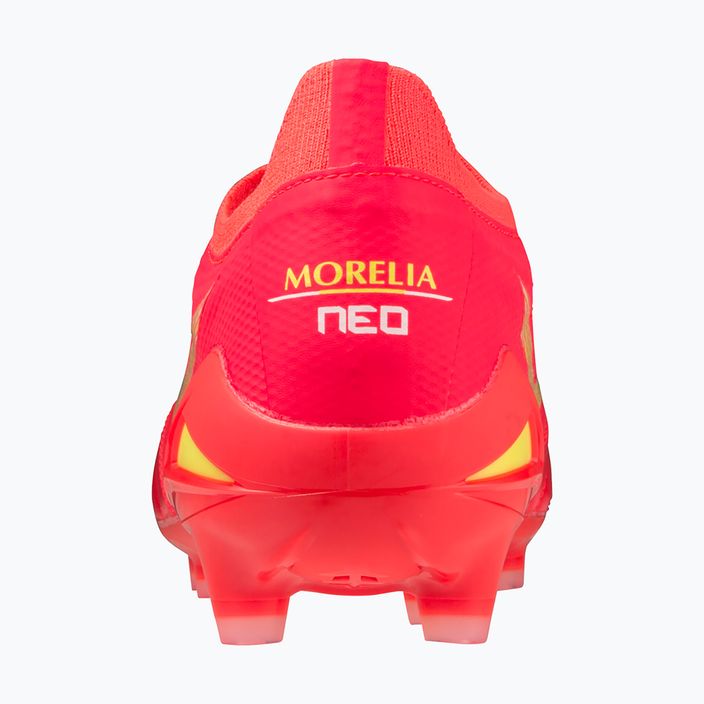 Men's Mizuno Morelia Neo IV Beta Elite MD football boots flery coral2/bolt2/flery coral2 8