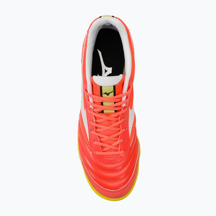 Men's Mizuno Morelia Sala Club TF football boots neon flame/white 5