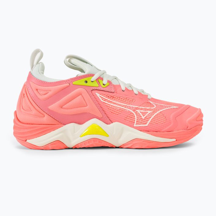Women's volleyball shoes Mizuno Wave Momentum 3 candy coral/black/bolt 2 neon 2