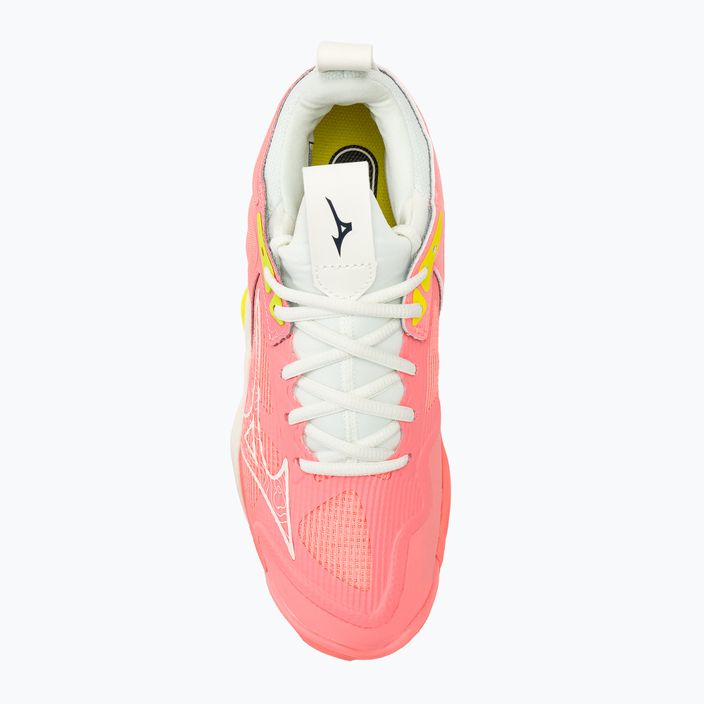 Women's volleyball shoes Mizuno Wave Momentum 3 candy coral/black/bolt 2 neon 5