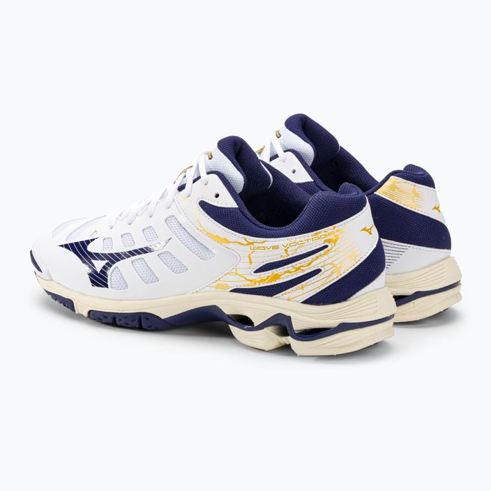 Men's volleyball shoes Mizuno Wave Voltage white / blue ribbon / mp gold 4