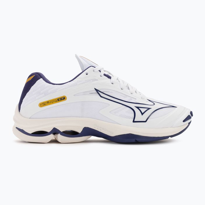 Men's volleyball shoes Mizuno Wave Lightning Z7 white / blue ribbon / mp gold 2