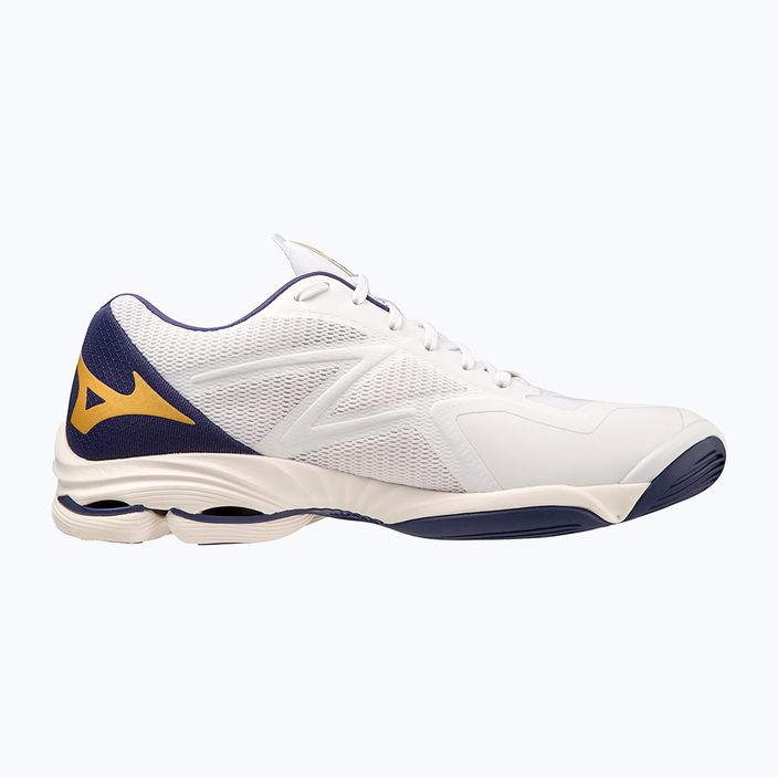 Men's volleyball shoes Mizuno Wave Lightning Z7 white / blue ribbon / mp gold 3