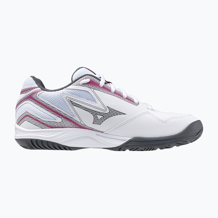 Women's tennis shoes Mizuno Break Shot 4 AC white / pink tetra / turbulence 9