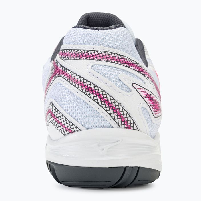 Women's tennis shoes Mizuno Break Shot 4 AC white / pink tetra / turbulence 6