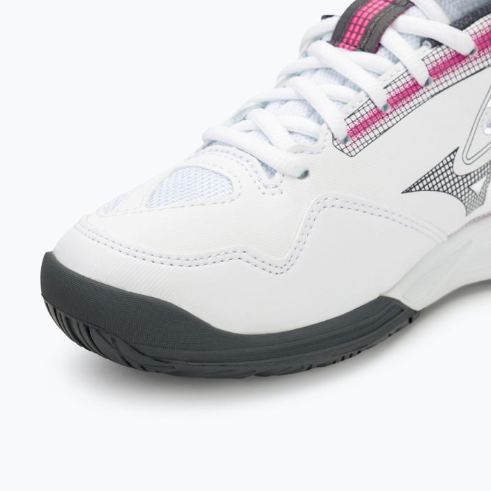Women's tennis shoes Mizuno Break Shot 4 AC white / pink tetra / turbulence 7