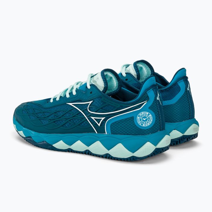 Men's tennis shoes Mizuno Wave Enforce Tour CC moroccan blue/white/bluejay 3