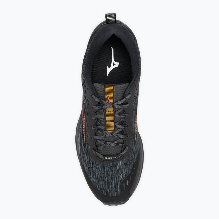 Men's running shoes Mizuno Wave Rider GTX black/nasturtium/carrot curl 5
